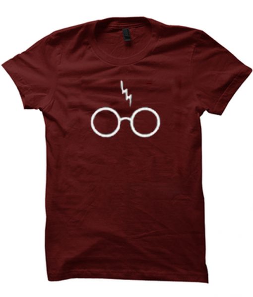 Scar & Glasses Harry potter red colour T shirt