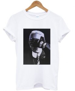 karl lagerfeld black and white T Shirt