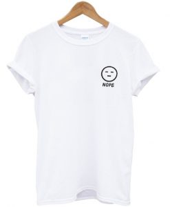 nope face pocket T shirt