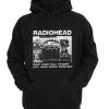 radiohead cover quote black color Hoodies