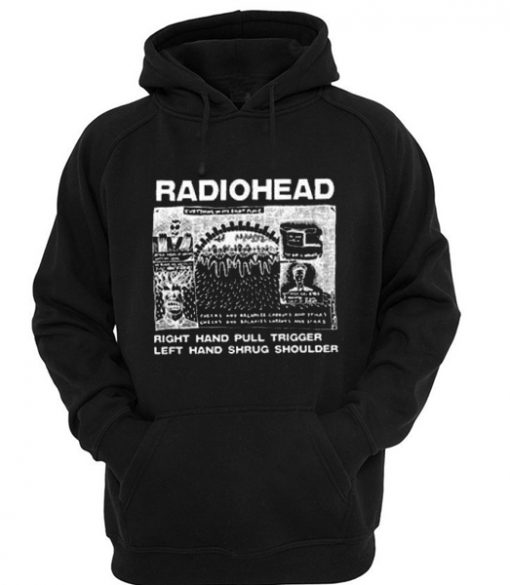 radiohead cover quote black color Hoodies