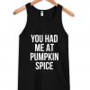 pumpkin spice tanktop