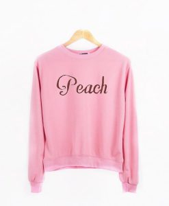 peach sweatshirt