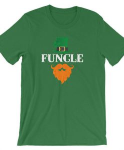 Bearded Funcle St Patrick's Day Green Clover Top Hat Cool Unisex T-Shirt