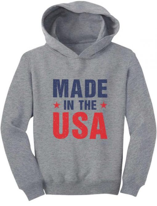 Made In The USA Pride 4th Of July American Toddler Hoodie