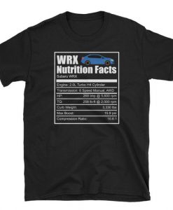 Subaru WRX Nutrition Facts Shirt