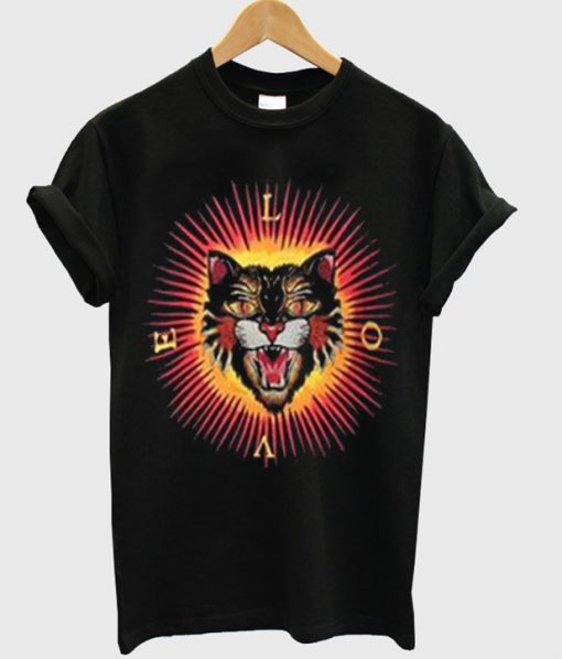 Angry Cat Sun Tiger Love T-Shirt