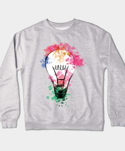 Artistic Light Bulb Crewneck Sweatshirt