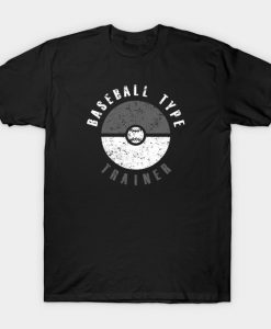 Baseball Type Trainer (grey & white text) T-Shirt