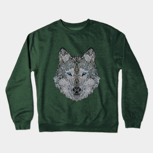 Blue Eyed Wolf Crewneck Sweatshirt