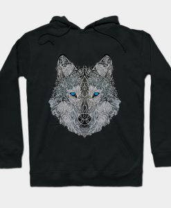 Blue Eyed Wolf Hoodie