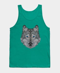 Blue Eyed Wolf Tank Top