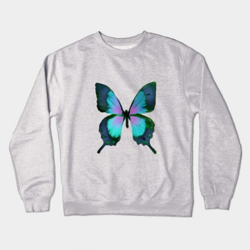 Blue Lavender Butterfly Crewneck Sweatshirt
