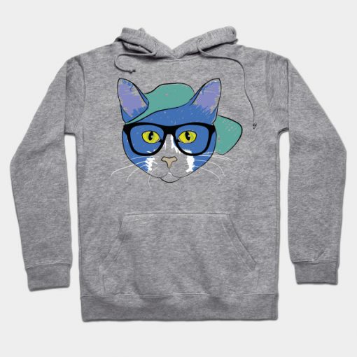 Cartoon Cat Art Hoodie