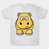 Cartoon Gold Hippo T-Shirt