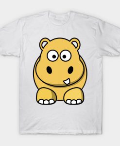 Cartoon Gold Hippo T-Shirt