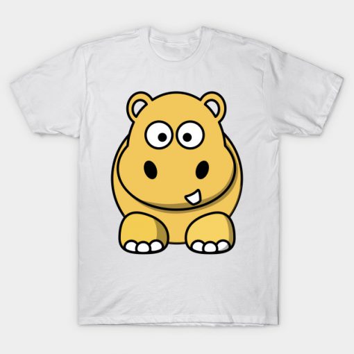 Cartoon Gold Hippo T-Shirt