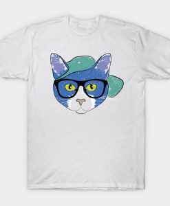 Cartoon Cat Art T-Shirt