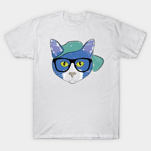 Cartoon Cat Art T-Shirt