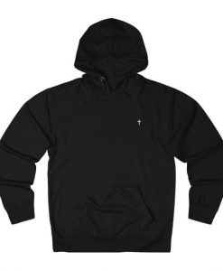 Christian Cross Logo Fitted Pullover Hoodie