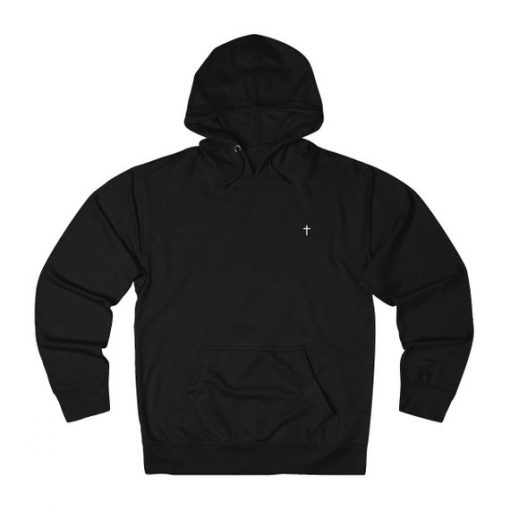 Christian Cross Logo Fitted Pullover Hoodie