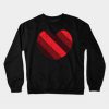 Diagonal Striped Heart Crewneck Sweatshirt