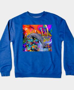 Dolphin Color Splash Crewneck Sweatshirt