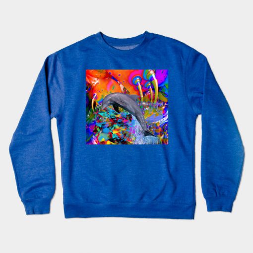 Dolphin Color Splash Crewneck Sweatshirt