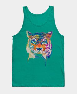 Dripping Paint Tiger Tank Top