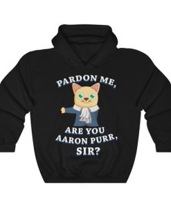 Excuse Me Are You Aaron Purr Sir Funny Hamilton Hoodie