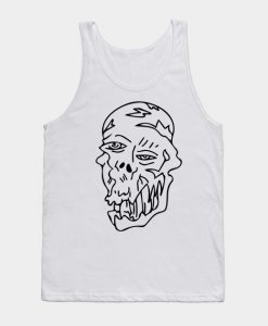 Falling Water Graphic Skull Tank Top