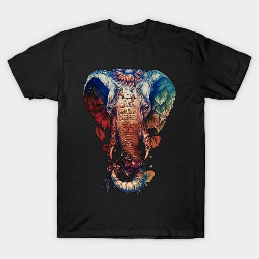 Floral Elephant T-Shirt