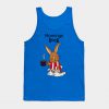 Funny Mornings Rock Bunny Cartoon Tank Top