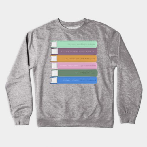 Haruki Murakami Book Spine Design - Book Lovers Gift Crewneck Sweatshirt