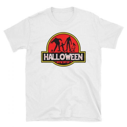 Jurassic Zombie Halloween Parody T-Shirt