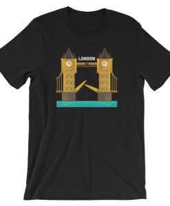 London Tower Bridge Big Ben Cartoon Cool Unisex Shirt