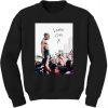 Long Live X Long Sleeve White and Black Sweatshirt