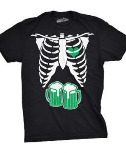 Mens Skeleton Beer Rib Cage TShirt