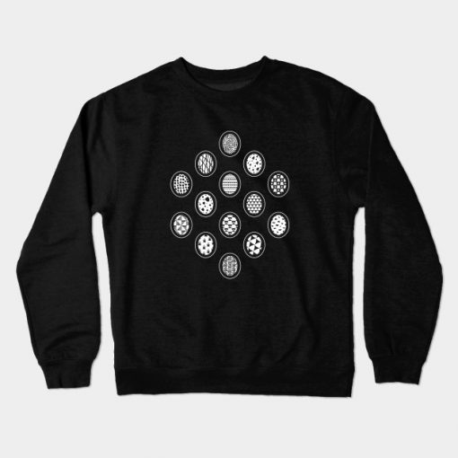 Monochrome Easter Geometry Crewneck Sweatshirt