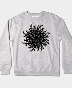 Pattern Cryptic Spren 2, Black Crewneck Sweatshirt