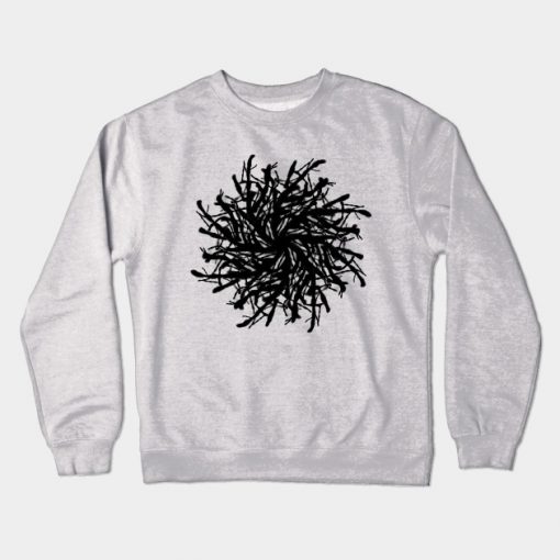 Pattern Cryptic Spren 2, Black Crewneck Sweatshirt