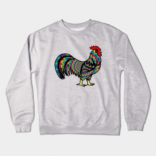 Psychedelic Rooster Crewneck Sweatshirt