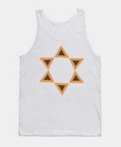 Purim holiday flat design icons of hamantashs in star of david shape Tank Top