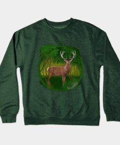 Reindeer in the forest LOGO Crewneck Sweatshirt