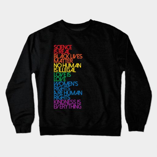 Science is Real Black Lives Matter Crewneck Sweatshirt