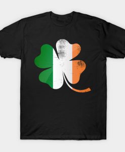 Shamrock with Irish Flag St. Patrick's Day T- Shirt