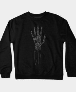 Skeleton hand White Crewneck Sweatshirt