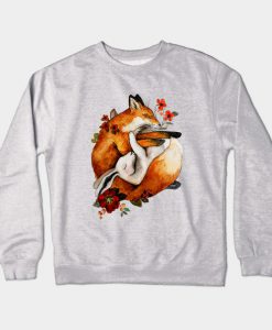 Sleepy Fox and Hare Crewneck Sweatshirt