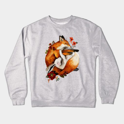 Sleepy Fox and Hare Crewneck Sweatshirt