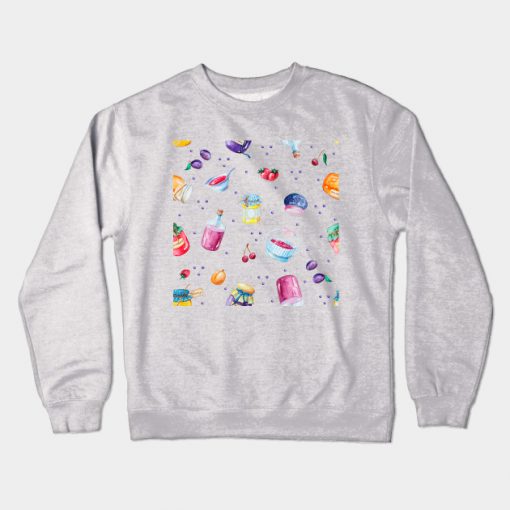 Watercolor pattern with jams Crewneck Sweatshirt